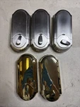 Kwikset Smartcode 909 Interior Pad Electronic Deadbolt Satin Nickel - Lot Of 5. Fixed Price $50.00.