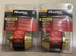 Master Single Cylinder Deadbolt Lot Of 2 Brass DSO0603 New. Fixed Price $39.00.