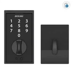 Schlage Century Matte Black Touchscreen Keypad Electronic Deadbolt Lock. Fixed Price $95.00.