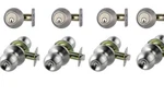 4 Of Nu-se Lock Sets, With Single / Double Keyed Deadbolts, Alike. Fixed Price $140.00.