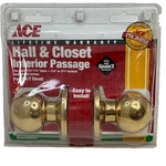 Ace Interior Locking Hall & Closet Door Knob, Polished Brass. Fixed Price $14.82.
