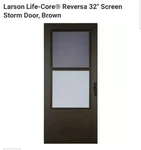 Larson Life-core Reversa 32" Screen Storm Door, Brown New Fast Shipping!!. Fixed Price $378.99.