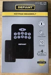Defiant Radius Matte Black Single Cylinder Electronic Keypad Deadbolt. Fixed Price $19.99.