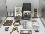 Kwikset Smartcode 260 Satin Nickel Electronic Keypad Deadbolt Smartkey. Fixed Price $49.99.