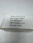 Mfs Supply Polished Brass Entry Lock Keys 76667 Hardware Pack Door Kit. Fixed Price $10.00.