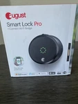 August Smart Lock Pro Dark Gray ASL-03 + Connect W-fi Bridge New Open Box. Fixed Price $85.00.