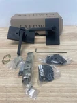 Square Single Cylinder Keyed Entry Door Lever Set With 5 Inch Rectangle Rose. Fixed Price $127.99.