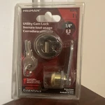 Hillman Utility Cam Lock 1/4" #853105 Security Cabinet Drawer Keyed New. Fixed Price $7.99.