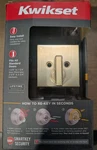 Kwikset Downtown 92580-033 Single Cylinder Smartkey Keyed Deadbolt Satin Brass. Fixed Price $25.00.