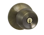 Defiant Brandywine Antique Brass Keyed Entry Door Knob. Fixed Price $8.50.
