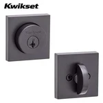 Kwikset - 158MIL Milan Deadbolt Single Cylinder Square Rose Matte Black. Fixed Price $51.77.