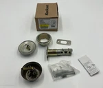 Kwikset Deadbolt Single Cylinder Satin Nickel 15SMT Rcal Rcs K3 V1 96600-724. Fixed Price $17.49.