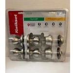 Kwikset Polo Satin Nickel Hall Closet Knobs & Single Cylinder Deadbolts 4 Pack. Fixed Price $31.95.