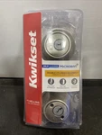 Kwikset Satin Nickel Adjustable Keyed Double Cylinder Deadbolt Lock 96650-492. Fixed Price $12.74.