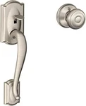 Schlage Camelot Entry Door Handle With Georgian Knob FE285. Fixed Price $49.00.
