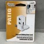 U 9879 White Step-on Sliding Patio Door Lock Single Pack New. Fixed Price $12.00.