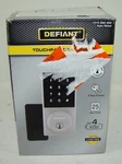 Defiant Electronic Single Cylinder Touchpad Deadbolt Square Satin Nickel C119. Fixed Price $24.99.