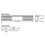 Seco-larm E-941DB-600PQ 600-LB Electromagnetic Lock, Double-door, Bond Senso. Fixed Price $536.00.