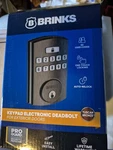 Brinks Keyless Entry Smart Lock - Fingerprint & Keypad Deadbolt Tuscan Bronze. Fixed Price $49.99.