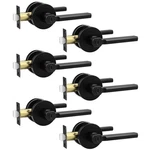 Knobelite 6 Pack Black Interior Door Handle With Lock,privacy Lever For .... Fixed Price $99.86.
