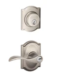 Schlage Accent Entry Lever With Deadbolt Combo Pack Nickel FB55N 619 Cam. Fixed Price $29.99.
