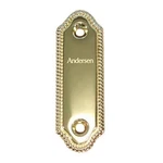 Andersen Whitmore Bright Brass Cover/logo Plate 2573253. Fixed Price $73.76.