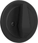 Lock Scout Deadbolt With Round Trim, Keyed 1 Side, Matte Black Finish. Fixed Price $16.95.