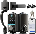Veise Fingerprint Smart Front Door Lock Set App Control, Keyless Entry. Fixed Price $128.24.