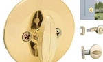Kwikset 663 Deadbolt Unkeyed Lock Count (pack Of 1) Polished Brass. Fixed Price $16.30.