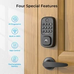 Lndu SF300 Smart Door Lock App Wi-fi Keyless Entry Deadbolt+handle Fingerprint. Fixed Price $84.99.