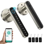 Tmezon Smart Door Lock Fingerprint, Keyless Entry With Handle, App/.... Fixed Price $91.22.