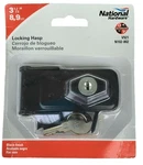New Locking Hasp Security Safety Key 3 1/2 Black Steel National Hardware. Fixed Price $10.95.