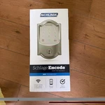 Schlage Encode Smart Wi-fi Deadbolt Camelot Trim Satin Nickel BE489WBCAM619 New. Fixed Price $170.00.