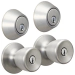 Hyper Tough Keyed Entry Tulip Style Doorknob And Deadbolt Double Combo Pack. Fixed Price $64.31.