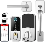 Nutomo Keyless Entry Door Lock, Fingerprint With Keypads Smart Handle. Fixed Price $74.74.