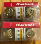 Pair Of Two Kwikset 78327 Brass Double Cylinder Deadbolt With Matching Keys. Fixed Price $29.99.