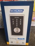 Schlage BE375 Cen 619 Keyless Touch Deadbolt Lock System , Satin Nickel New. Fixed Price $83.38.