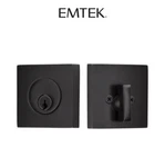 Emtek Square Modern Brass Keyed Entry Deadbolt, 8469US19 - Flat Black. Fixed Price $52.49.