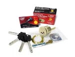 1-1/8 In. Premier Lock High Security Rim Mortise Cylinder Satin Nickel 5 Key New. Fixed Price $52.00.