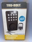 Tru-bolt Electric Deadbolt W Digital Remote Bronze Key Pad. Fixed Price $96.00.