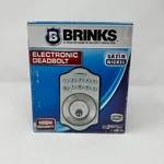 Brinks Electronic Deadbolt Keyed Entry Satin Nickel Finish 2686-119 Pre-owned. Fixed Price $34.99.