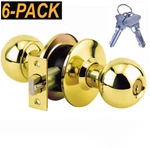Grip Tight Tools Grade 2 Brass Finish Storeroom Door Knob 6 Pk-keyed Alike. Fixed Price $209.47.