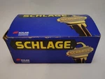 Schlage Locking Door Handle Knob Set With Extra Plates. Keys. Polished Brass. Fixed Price $10.00.