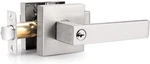 Probrico Satin Nickel Keyed Door Levers, Square Entry Lockset Front Office. Fixed Price $24.00.