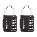 Amazon Basics 4-DIGIT Combination Lock, Black, 2-PACK. Fixed Price $16.99.