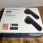 Evanshow Door Smart Lock, Keypad/fingerprint, New Box. Fixed Price $20.00.