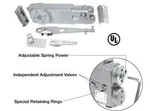 Crl 90 Degree Hold Open Adjustable Spring Power Overhead Concealed Door Closer. Fixed Price $210.39.