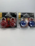 Lot Of 2 Master Combination Padlocks Blue/red. Fixed Price $19.98.