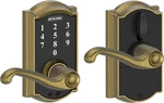 Camelot Electronic Lock With Lever Handle, Touchscreen Keypad, Keyless Fro. Fixed Price $260.37.