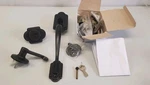 Kwikset Smartkey Arlington Handleset With Lido Lever Venetian Bronze #98001-123. Fixed Price $39.99.